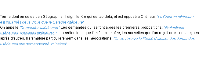 Définition ultérieur ACAD 1798