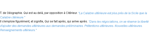 Définition ultérieur ACAD 1835