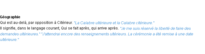 Définition ultérieur ACAD 1932