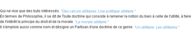 Définition utilitaire ACAD 1932