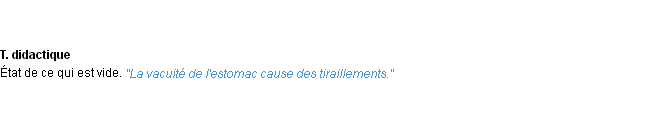 Définition vacuité ACAD 1932
