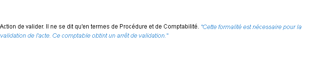 Définition validation ACAD 1835