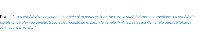 Définition variété ACAD 1798
