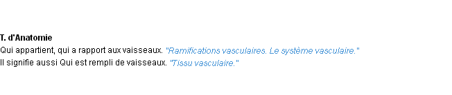 Définition vasculaire ACAD 1932