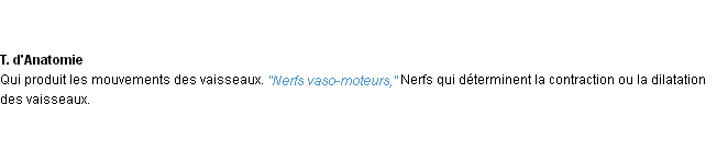 Définition vaso-moteur ACAD 1932