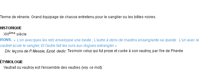 Définition vautrait Emile Littré