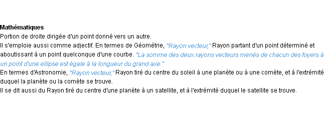 Définition vecteur ACAD 1932