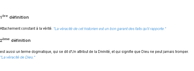 Définition véracité ACAD 1835