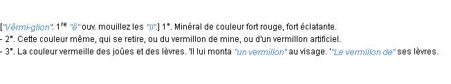 Définition vermillon JF.Feraud