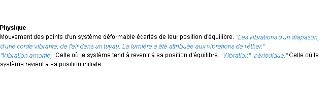 Définition vibration ACAD 1932