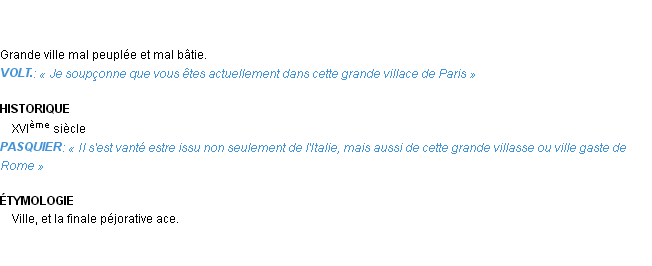 Définition villace Emile Littré