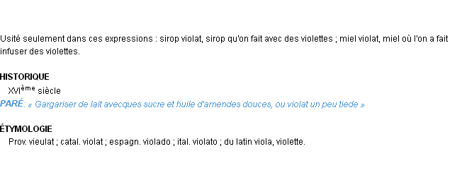 Définition violat Emile Littré