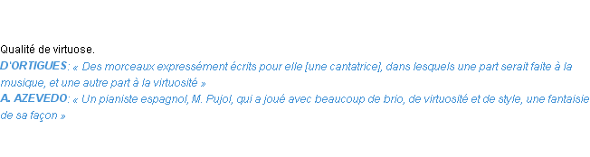 Définition virtuosité Emile Littré