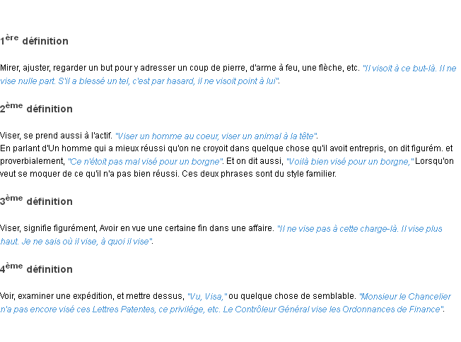 Définition viser ACAD 1798