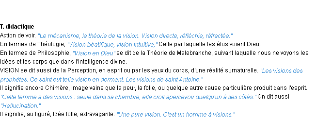 Définition vision ACAD 1932