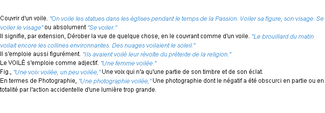 Définition voiler ACAD 1932