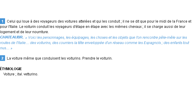 Définition voiturin Emile Littré