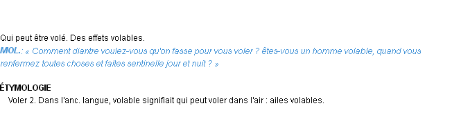 Définition volable Emile Littré