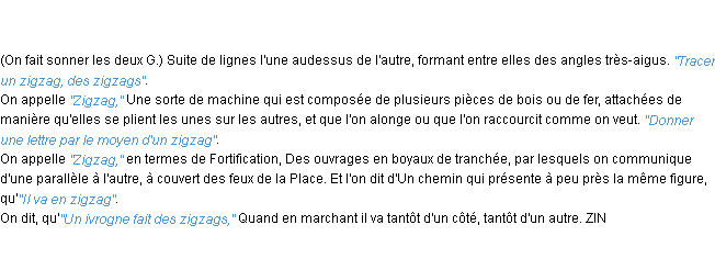 Définition zigzag ACAD 1798