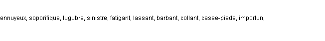 synonymes de assommant