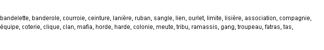 synonymes de bande synonymes de bande