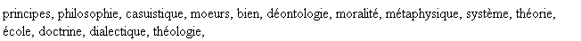 synonymes de éthique synonymes de éthique