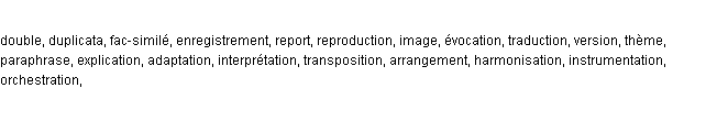 synonymes de transcription synonymes de transcription